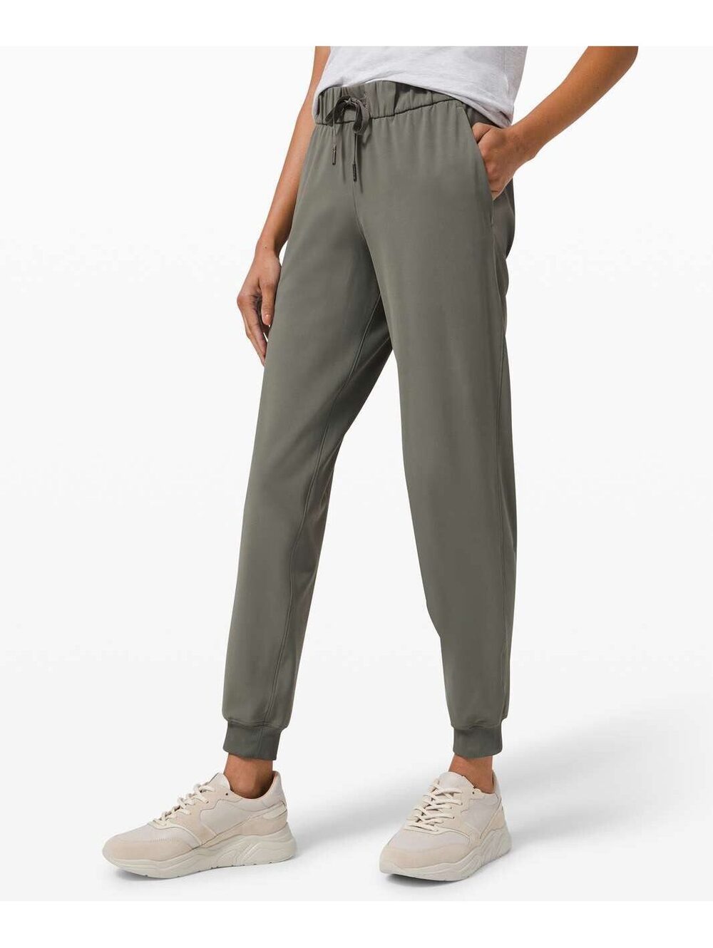 Lululemon On The Fly Jogger Woven Grey Sage Size 2